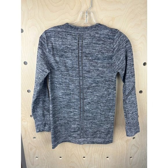 Ryka Gray/Black Long Sleeve Stretch Pullover Athletic T-Shirt Size Medium