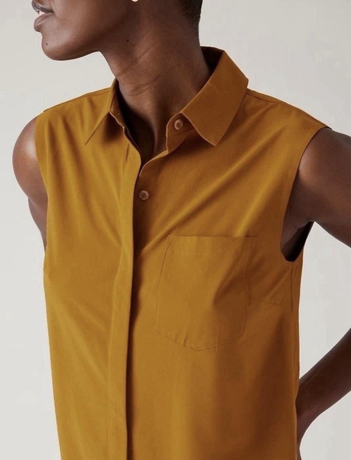 NWOT Athleta Everlasting L Tank Top Tortoise Shell Yellow Gold Large Ret. $109