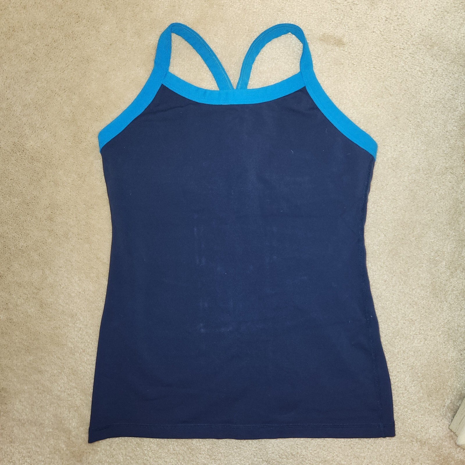 Lululemon Women’s Ujjayi Tank w/Shelf Bra – Navy Blue, Size 6