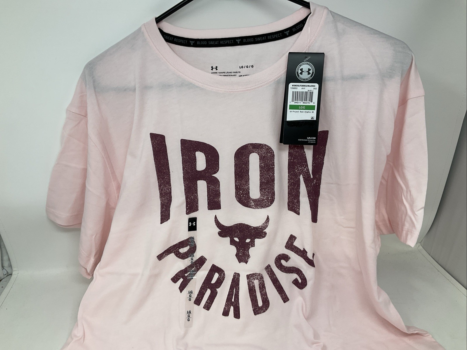 Under Armour Women’s Iron Paradise Shirt, Large, Pink