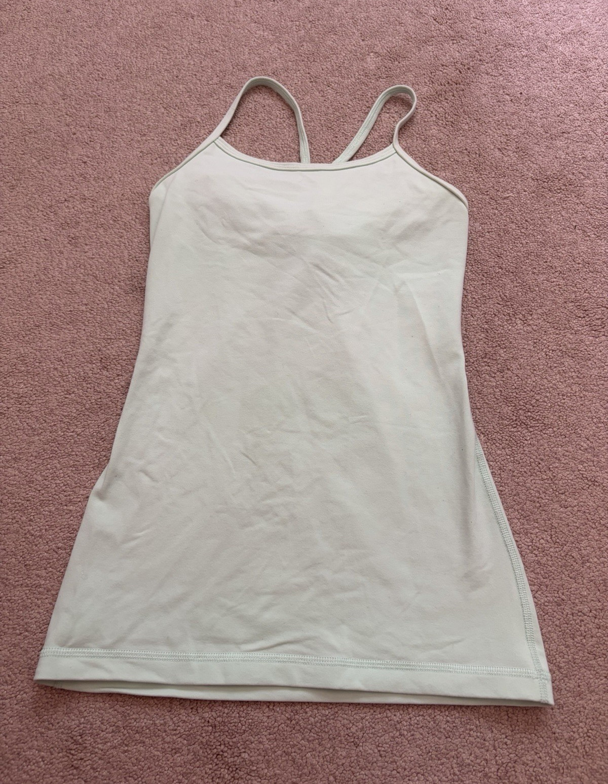 ivivva athletica Teens 12 White Racerback Tank Built-In Bra Stretch Solid