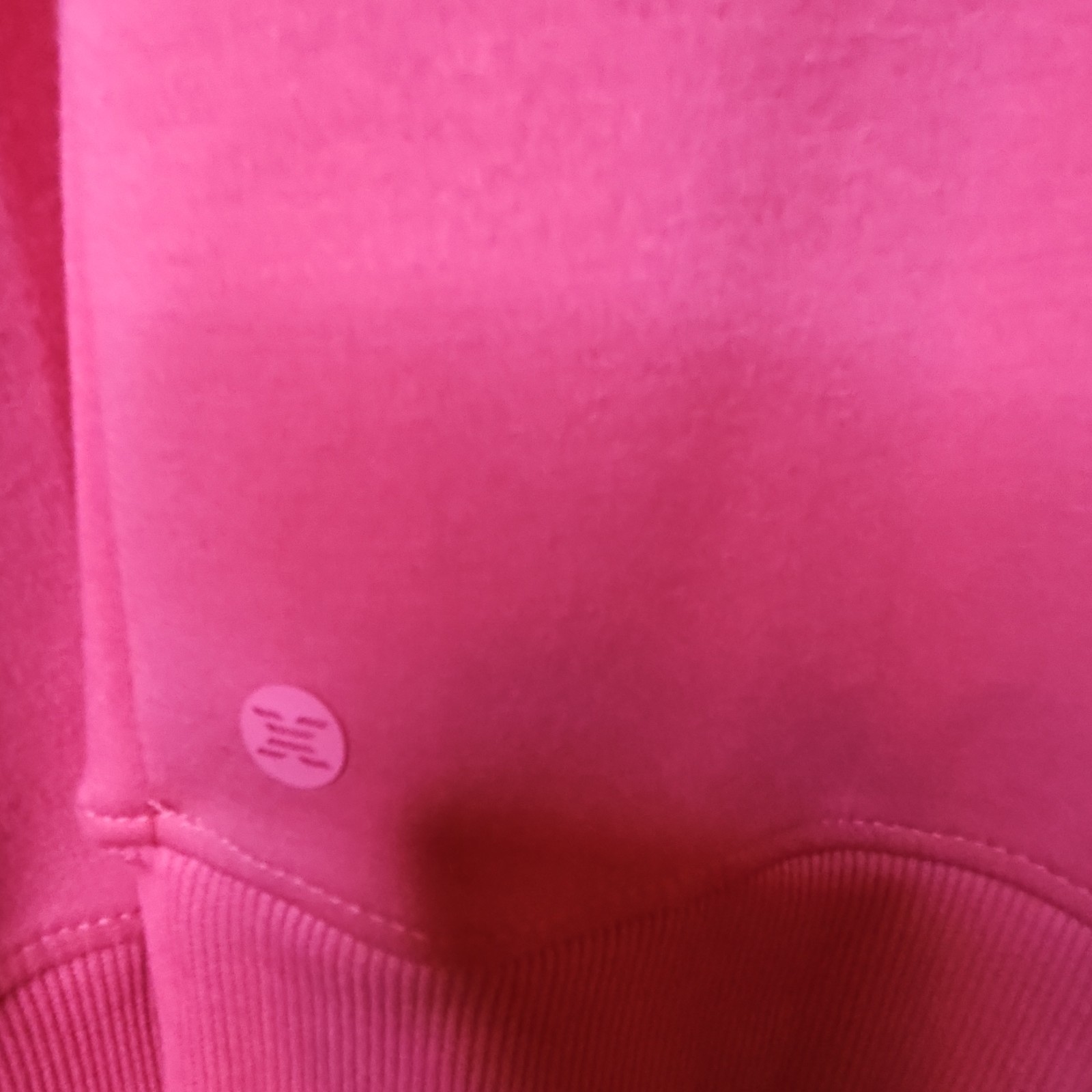 Reebok Pink Solid 1/4 Zip Mock Neck Long Sleeve Stretch Pullover Top M