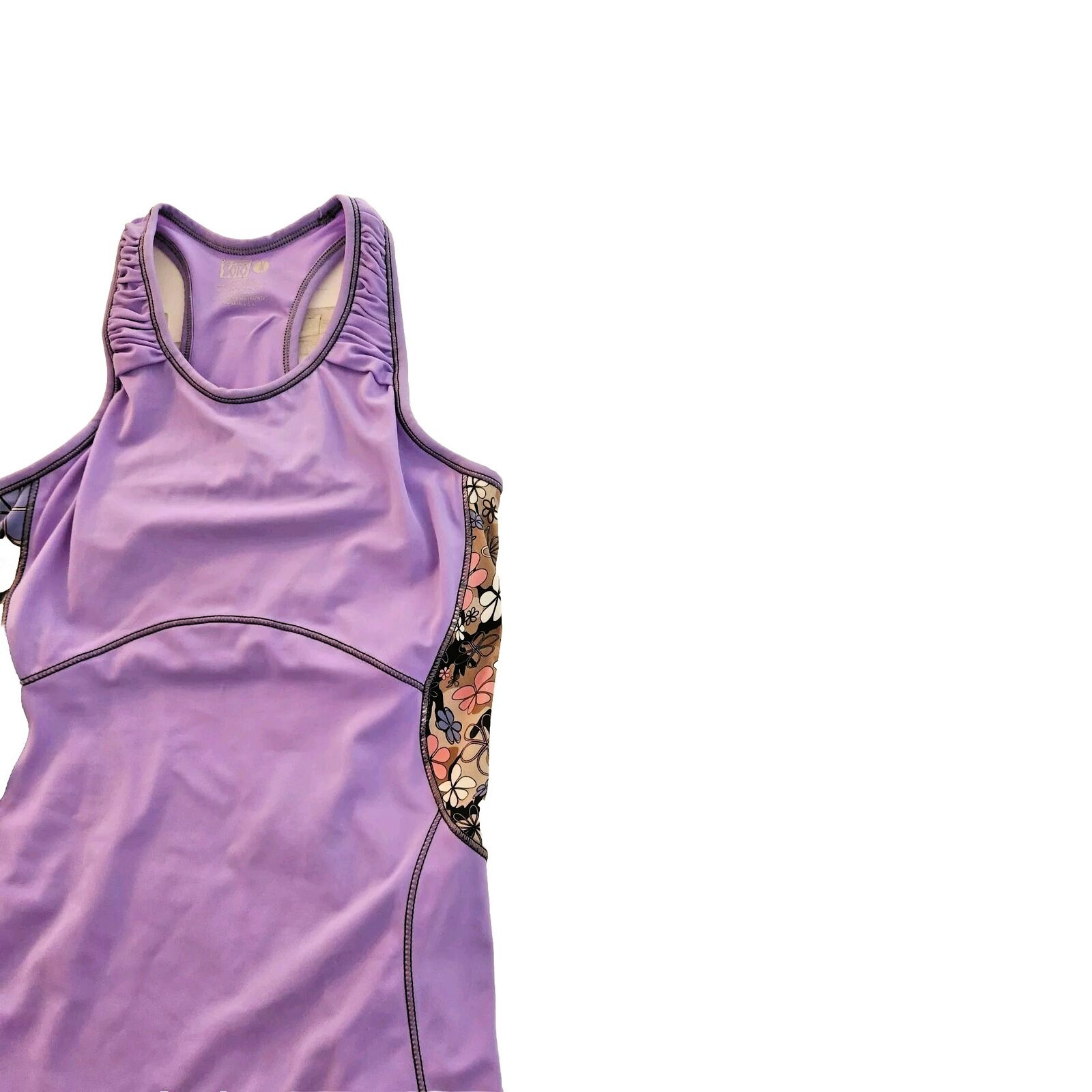DeSoloFemme Top athletic razorback shirt SzS tank Exercise female skin cooler