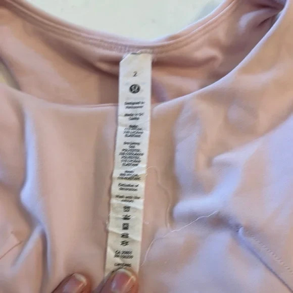 Lululemon Wunder Train Racerback Light Pink Tank Size 2 EUC