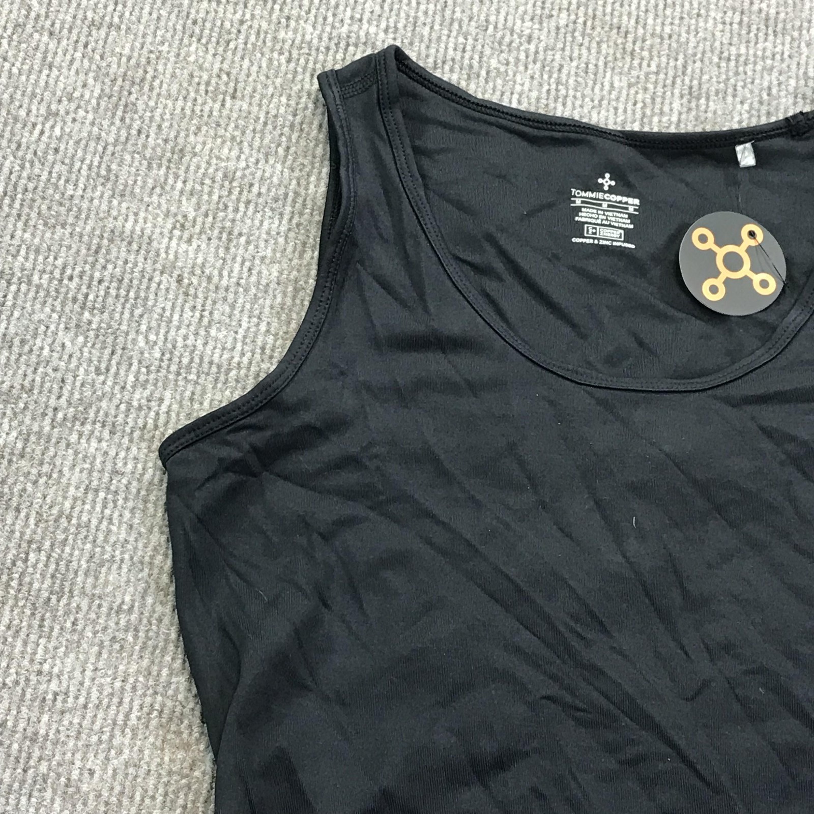 Tommie Copper Shirt Womens Medium Black Compression Back Support Tank Top