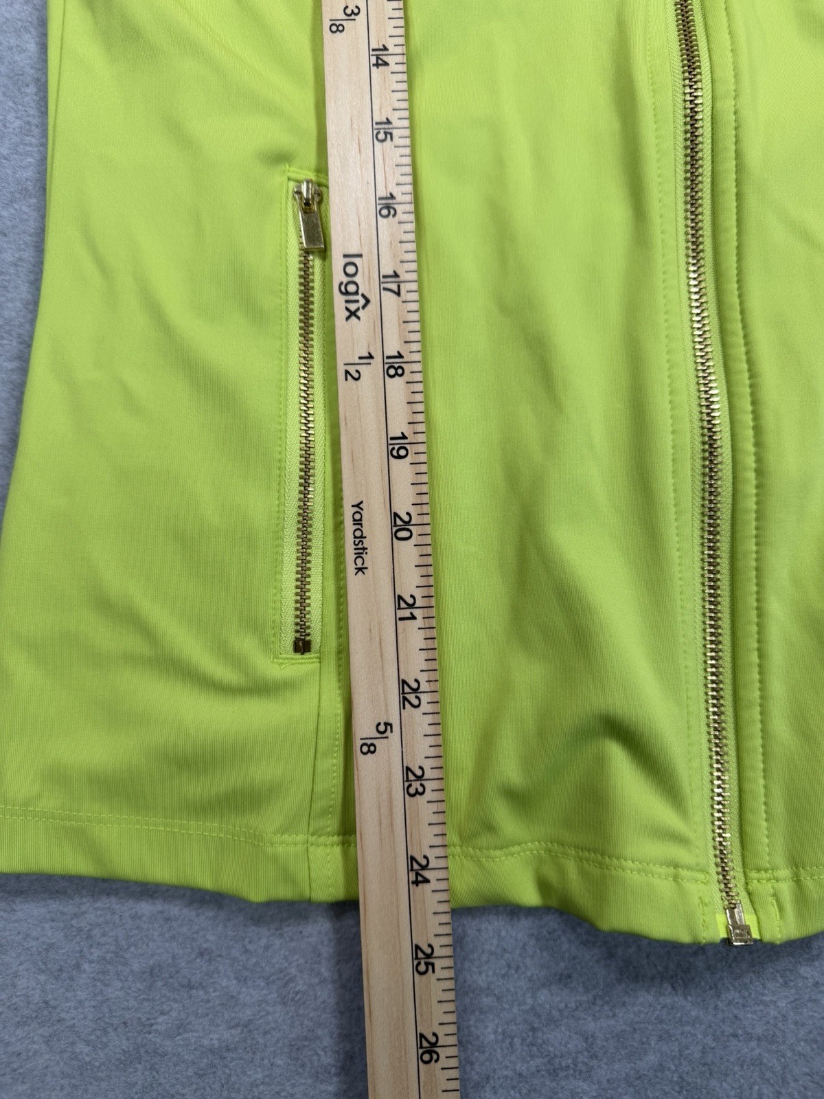 Sigrid Olsen Full Zip Activewear Jacket Lime Green Women’s Medium Golf Tennis