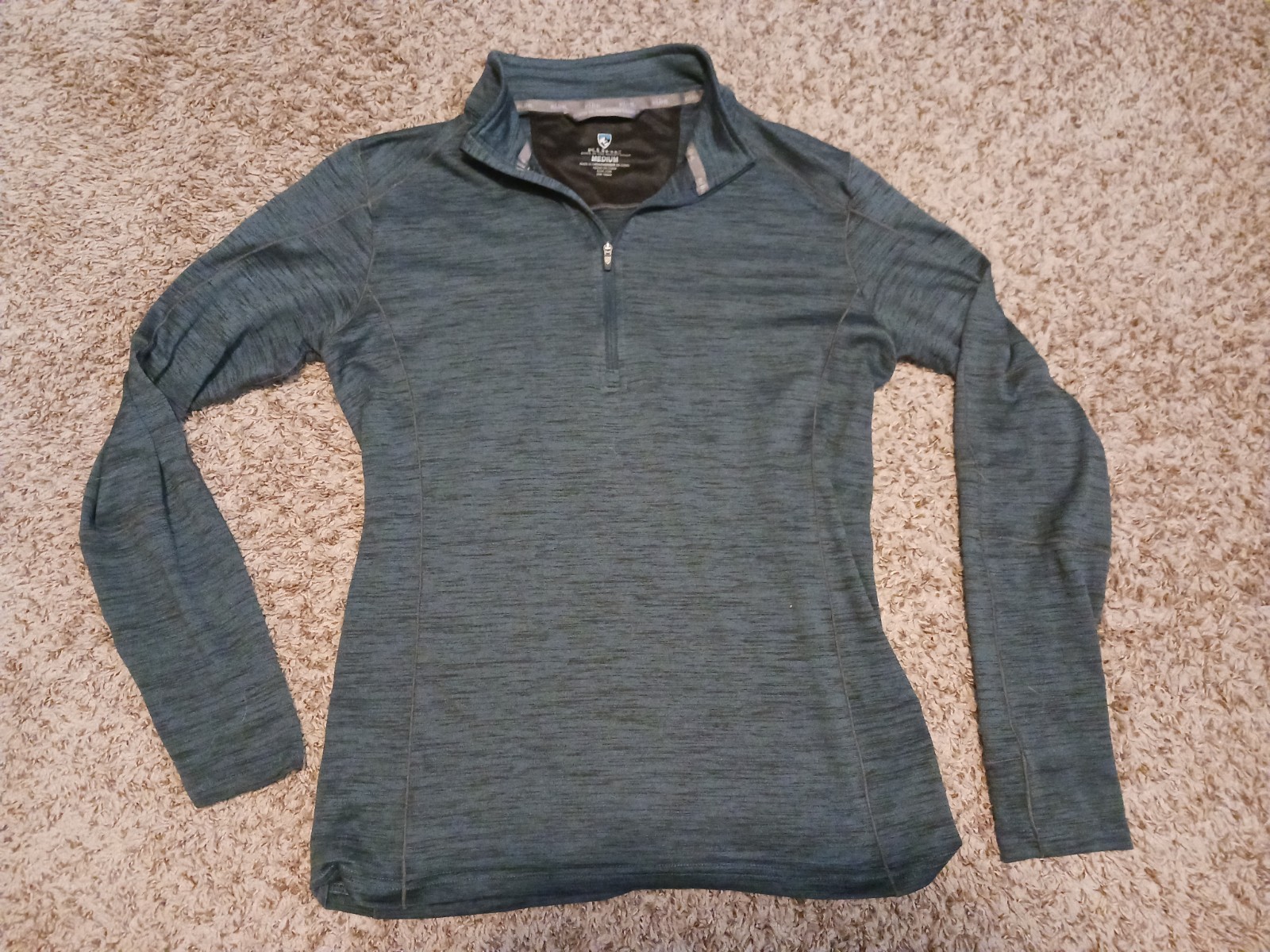 Kuhl Nova Pullover Womens M Blue 1/4 Zip Long Sleeve Lightweight Hiking Top