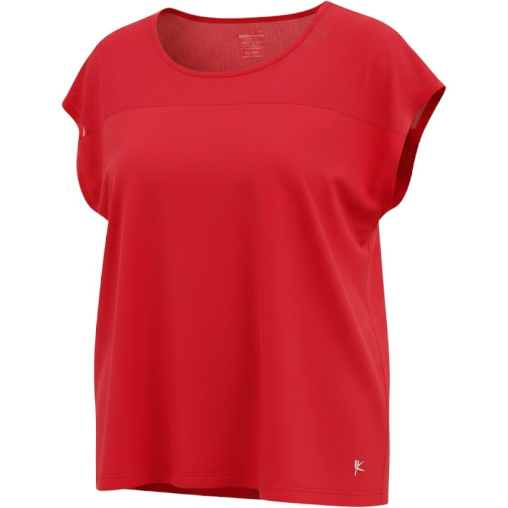 Coral Pink Women’s Short Sleeve Relaxed Top Sz Lg mesh athletic dri more tech