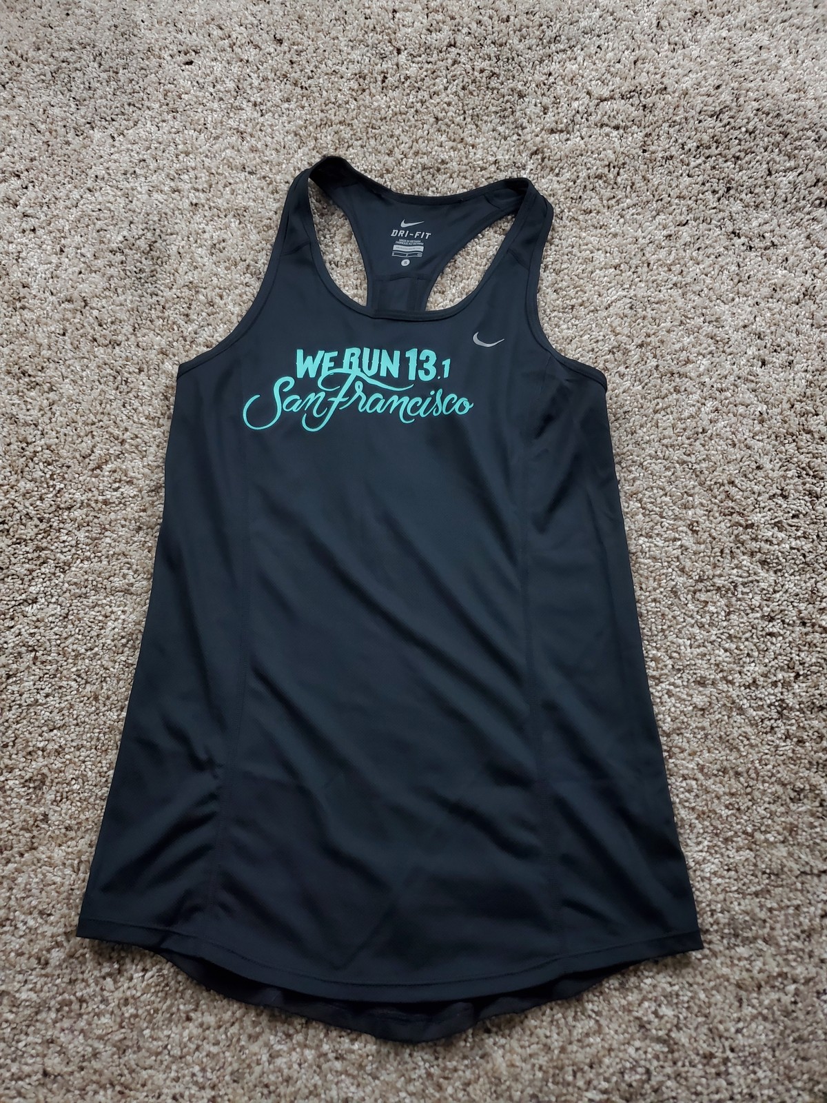 Nike Dri-FIT We Run San Francisco Marathon Tank Top Womens Small Black Running