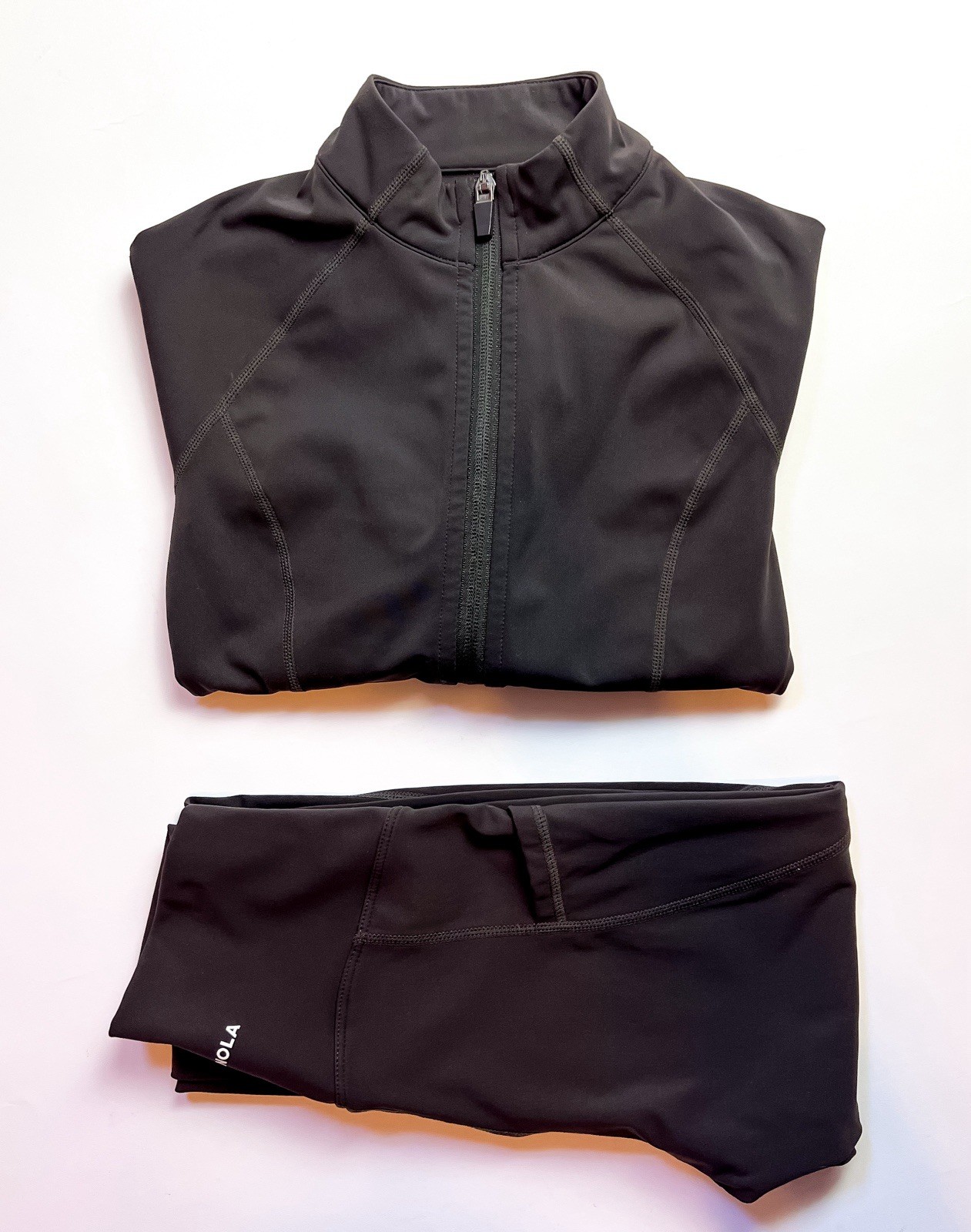 Adanola Brown Coffee Bean Zip Up Jacket And Pants Set 2 PC XXS Active Thumb Hole