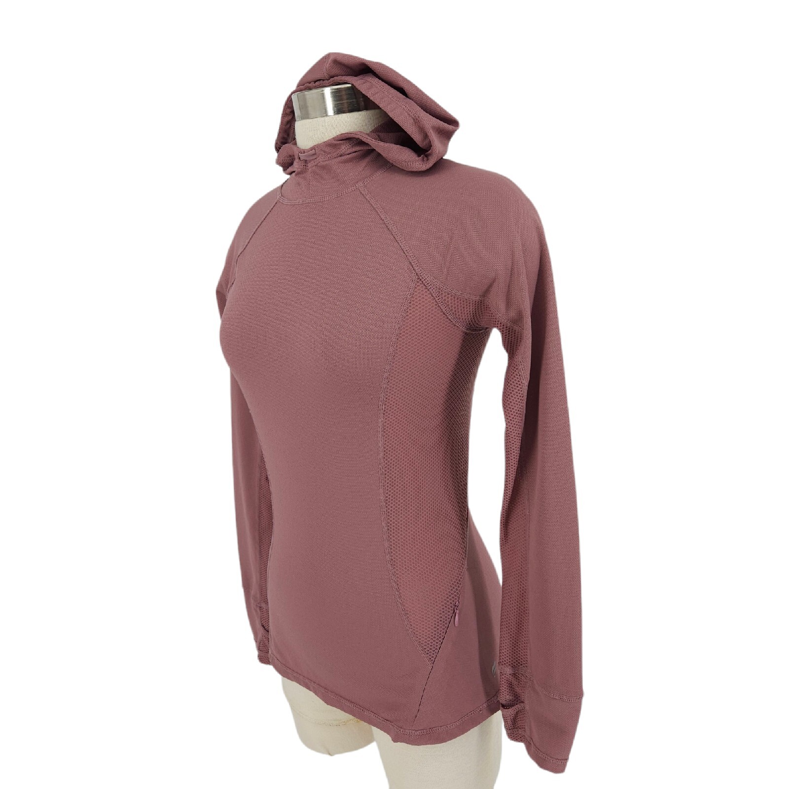 Fabletics Alecia Performance Pullover Hoodie Purple Long Sleeve Hooded Shirt 2XS