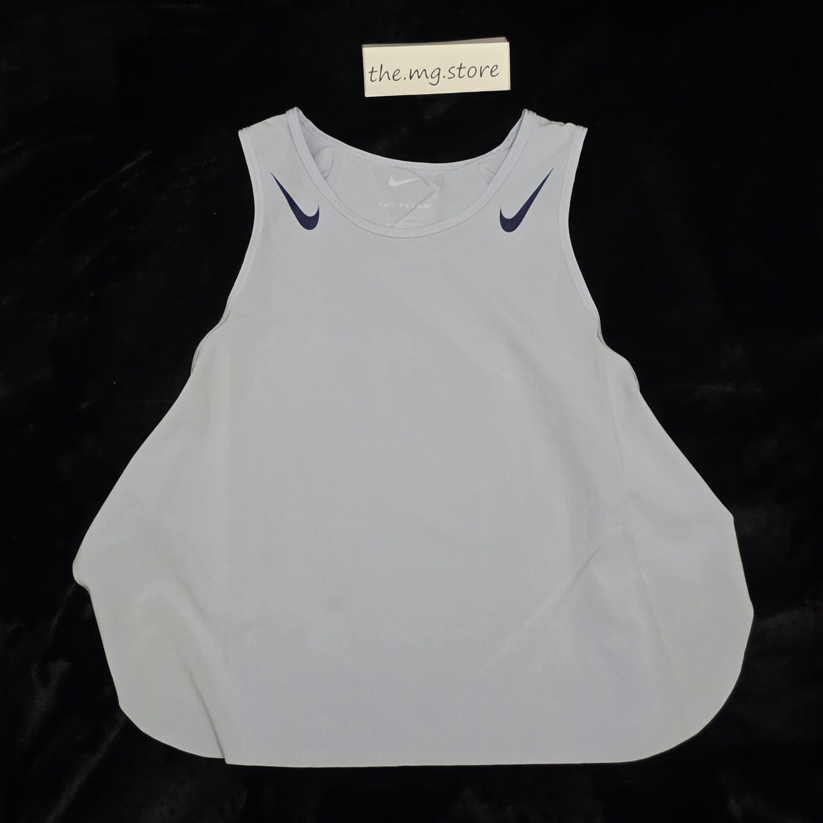 Nike AeroSwift Dri-FIT ADV Cropped Running Purple Blue Tank FN2713-057 Women L