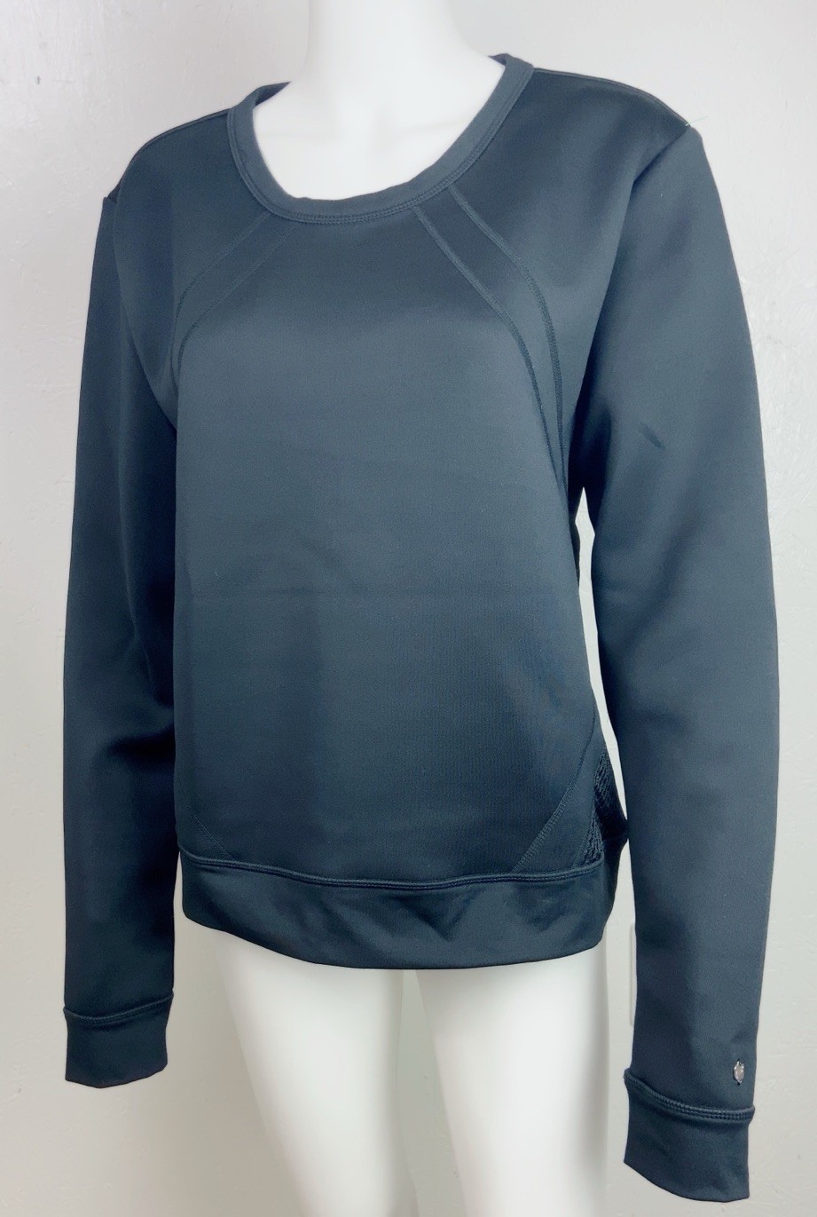 Fabletics neoprene scuba sweatshirt Black size x large