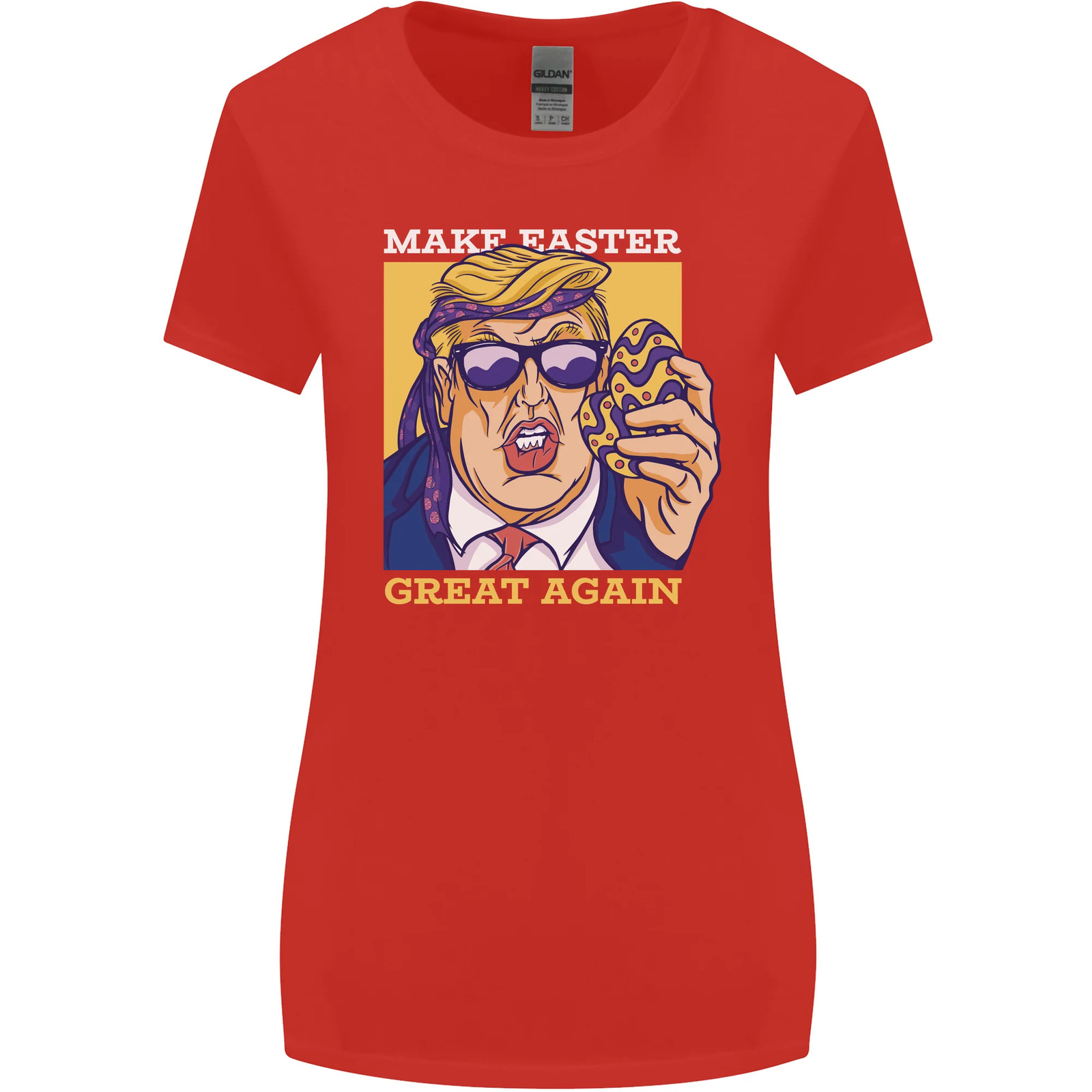 Make Easter Great Again Funny Donald Trump Womens Wider Cut T-Shirt