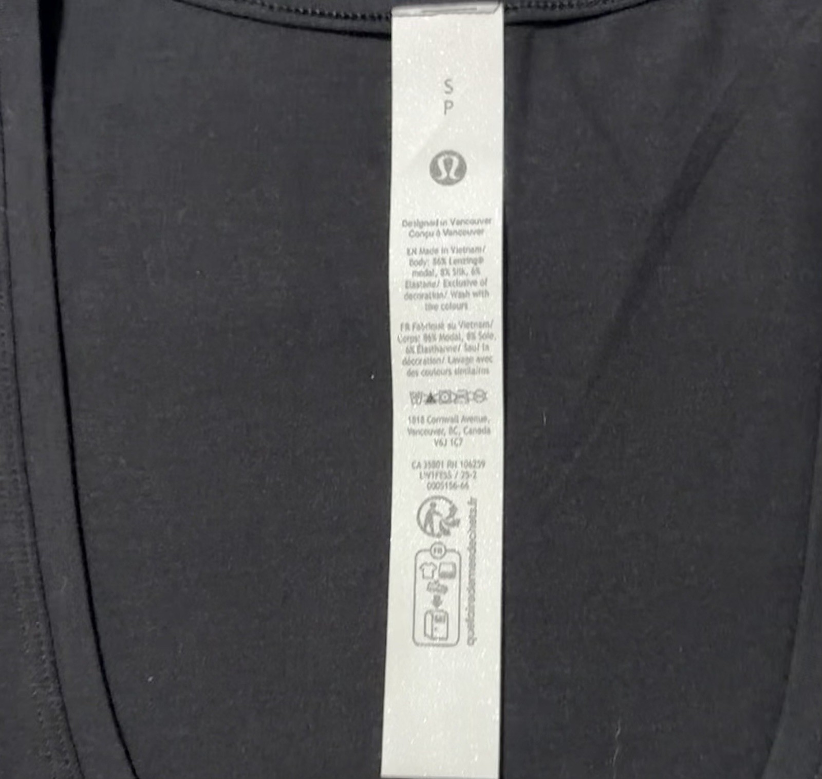 NWT☀️LULULEMON☀️SMALL☀️MODAL SILK SIDE SPLIT TANK☀️4-WAY STRETCH☀️BLACK☀️$58