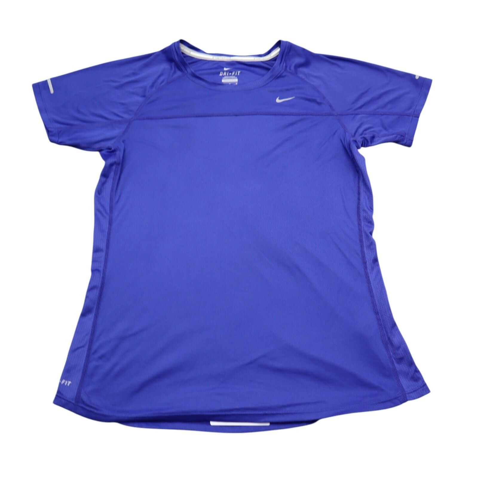 Nike Running Shirt Womens M Blue Dri Fit Crew Neck Short Sleeve Activewear Top