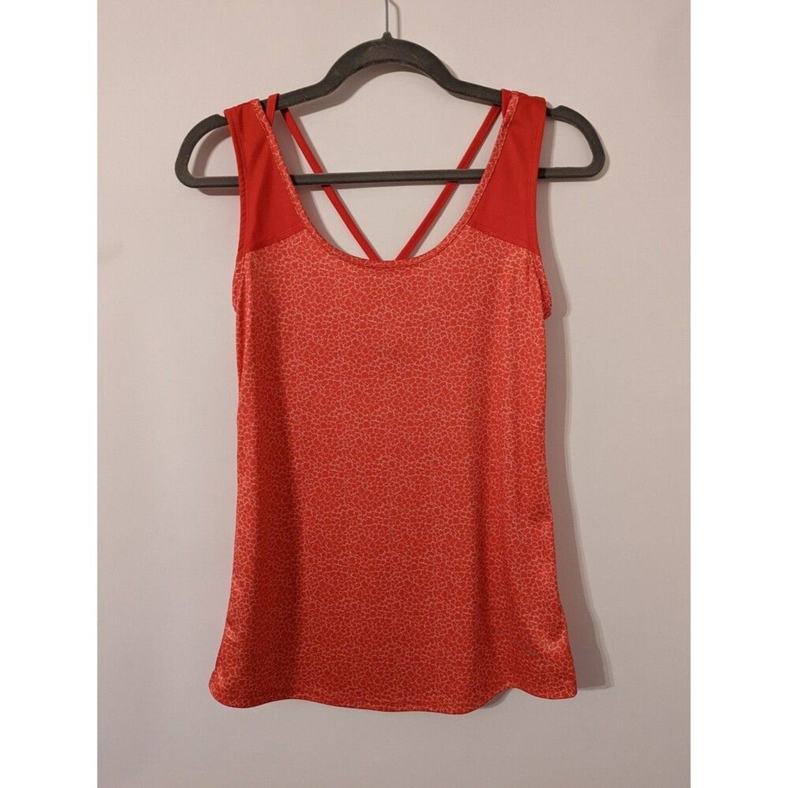 Columbia Omni-Shade UPF Wicking Performance Tank Top Red Print Women’s XS