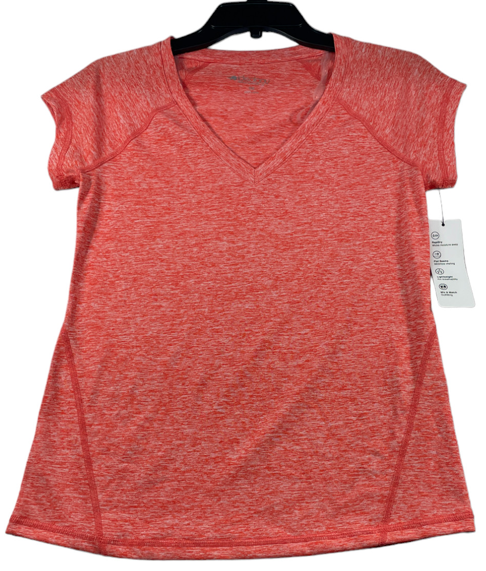 Ideology Workout Shirt Womens size XS Pink Coral Quick Dry Short Sleeve New