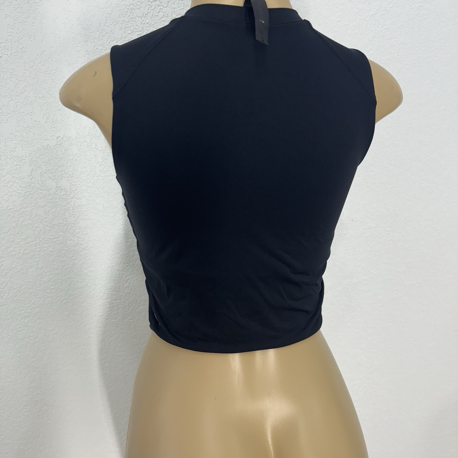 MPG Black Lined Thin Padded Crop Cami Gym Sport Bra Womens Size S Casual Top