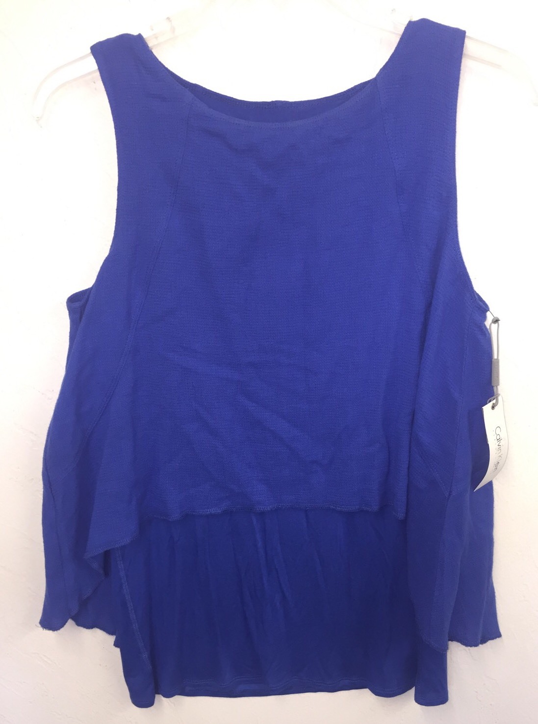 NEW Calvin Klein Performance Quick Dry Layer Top Medium M Blue NWT Tank Tee