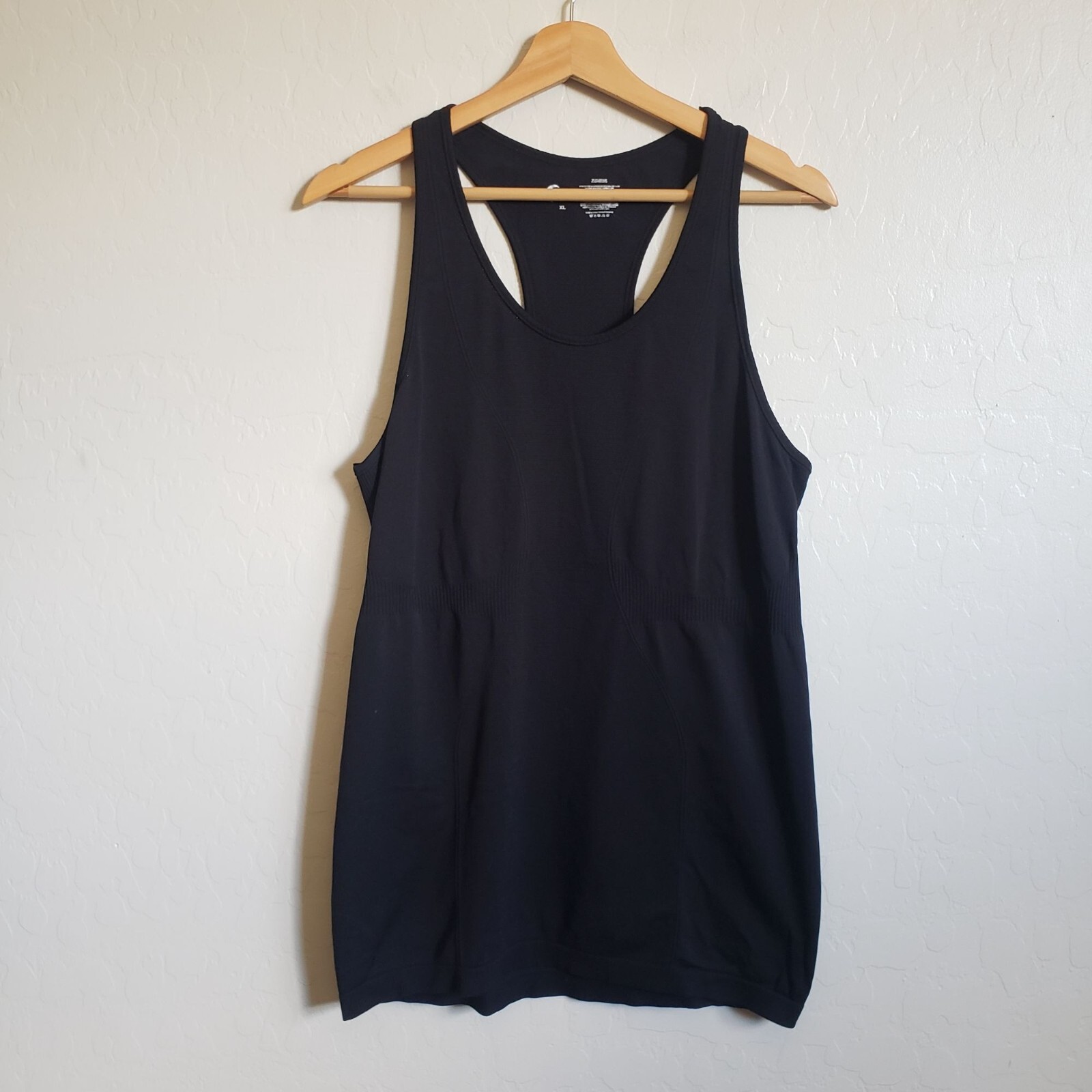 ZYIA Active Copper Charged Seamless Racerback Tank Top Nylon Black Sz Women’s XL