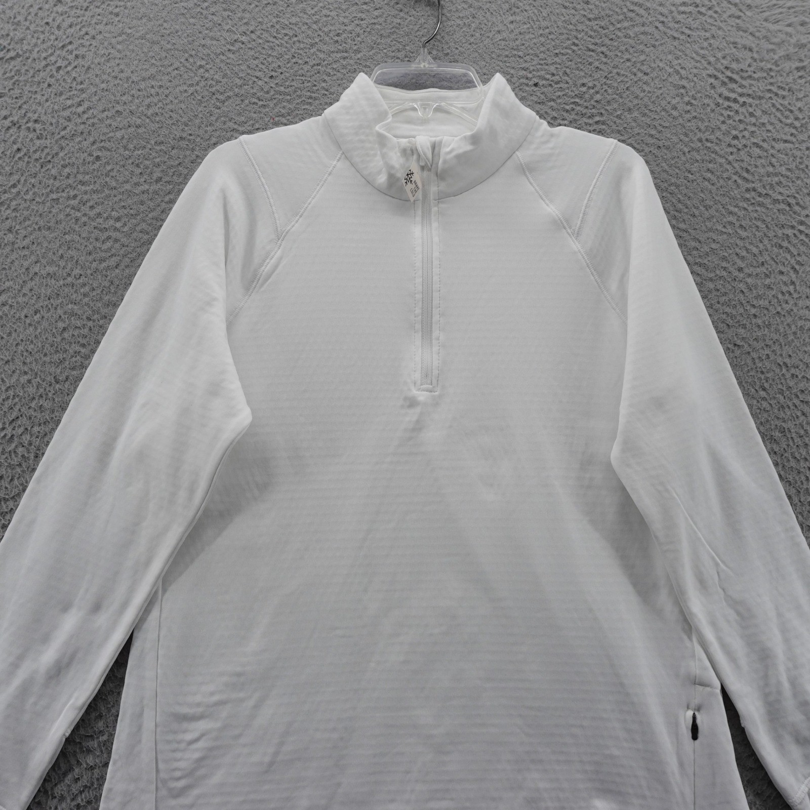 DSG Womens Run Grid Pullover Pure White XL 1/4 Zip Athletic NEW