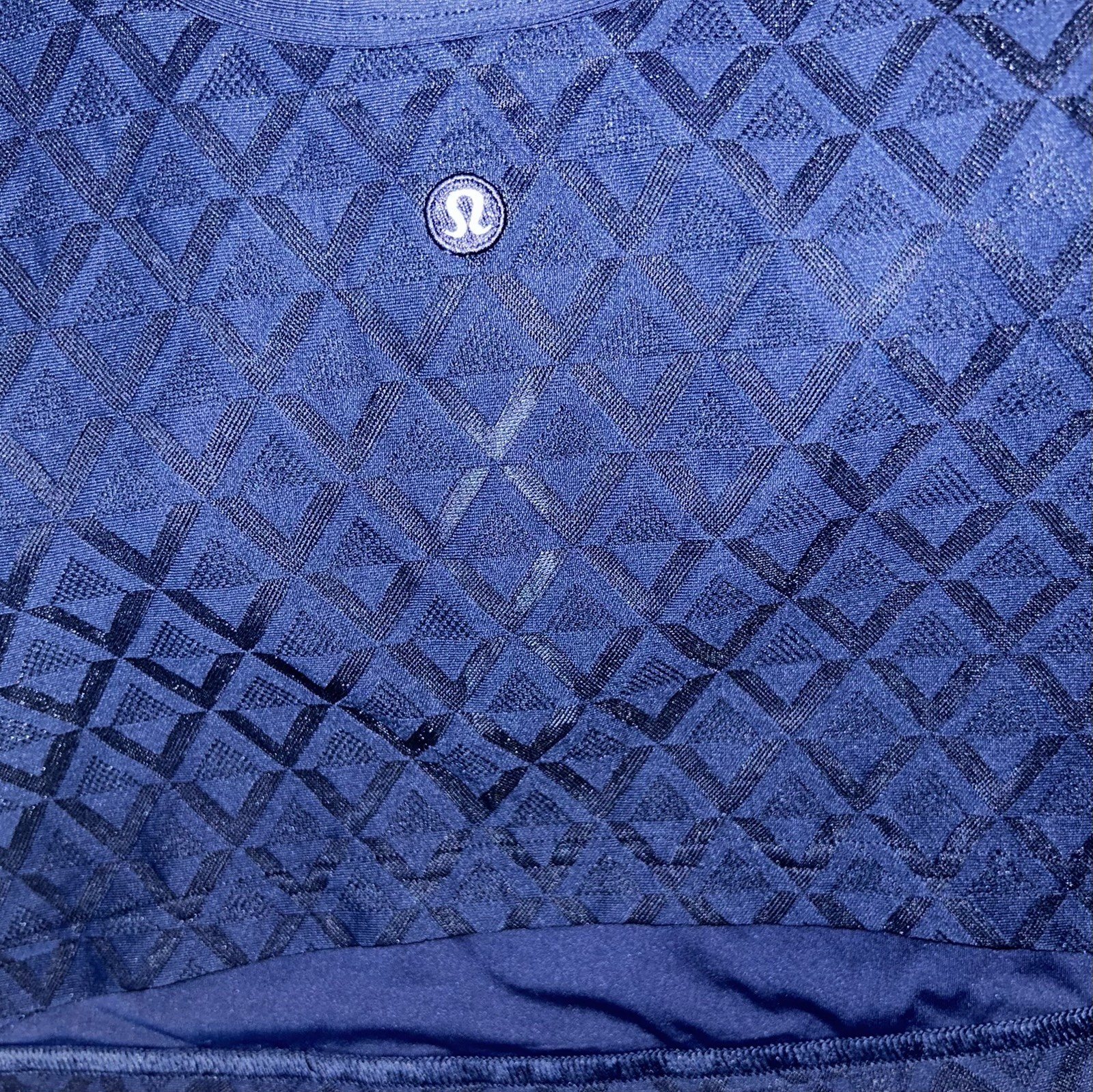 NWT🏓LULULEMON🏓LARGE🏓TEXTURED MESH TENNIS TANK🏓CROPPED🏓CLUB BLUE🏓