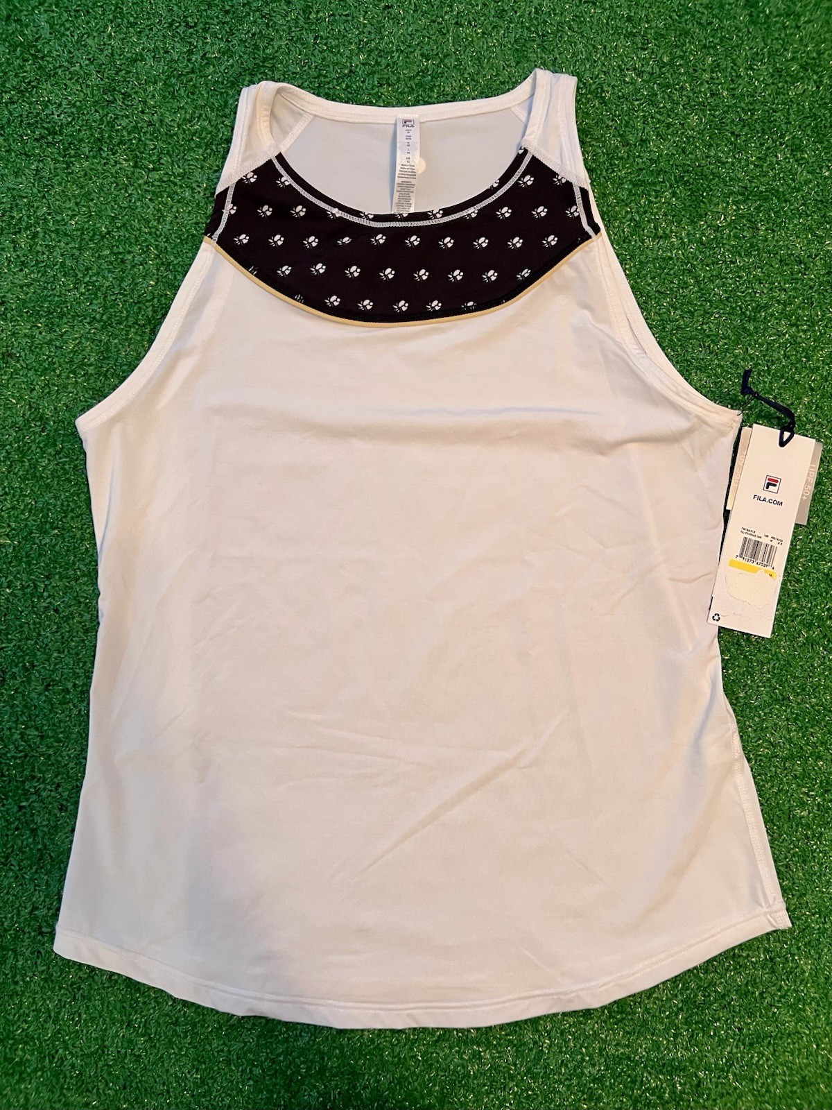 Fila UPF 50+ Full Coverage Performance Black Tank Top Size Medium NWT