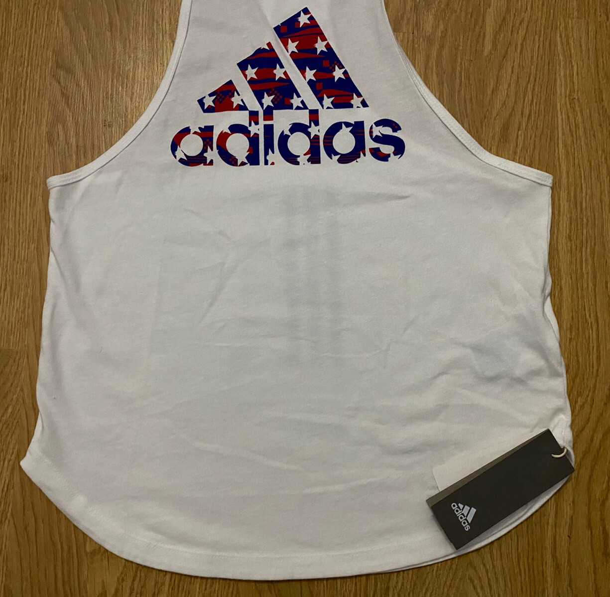 👚Adidas MEDIUM Versatile Multi Sport Tank Top White America Legend Ink 2I