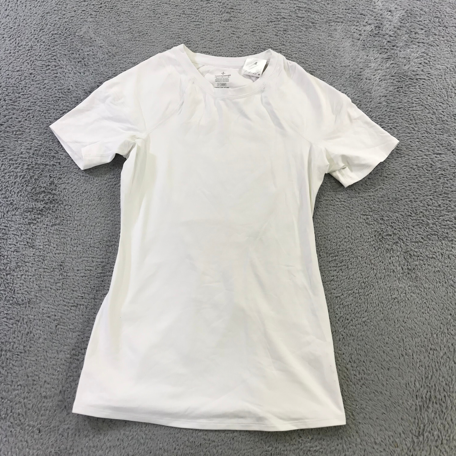 Tommie Copper Shirt Womens Medium Shoulder Support Shirt White Gym Training B345