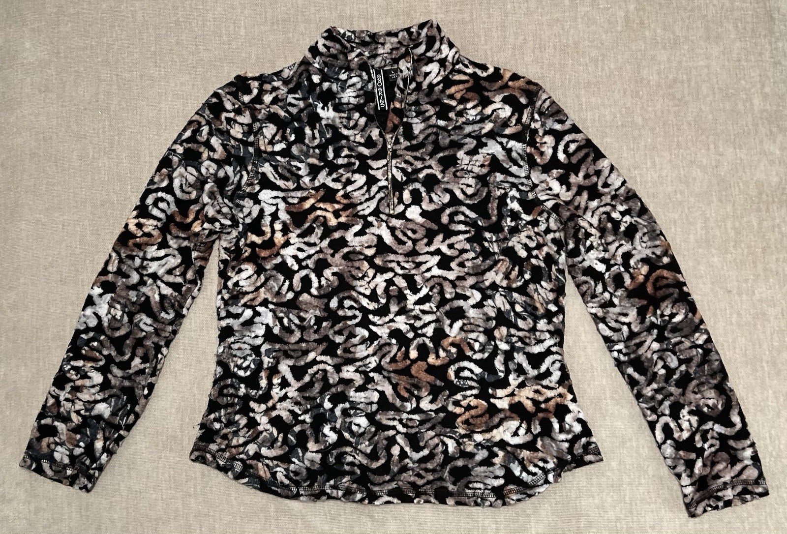 Sno Skins Pullover Top Womens L 1/4 Zip Athleisure Outdoor Soft Stretchy USA