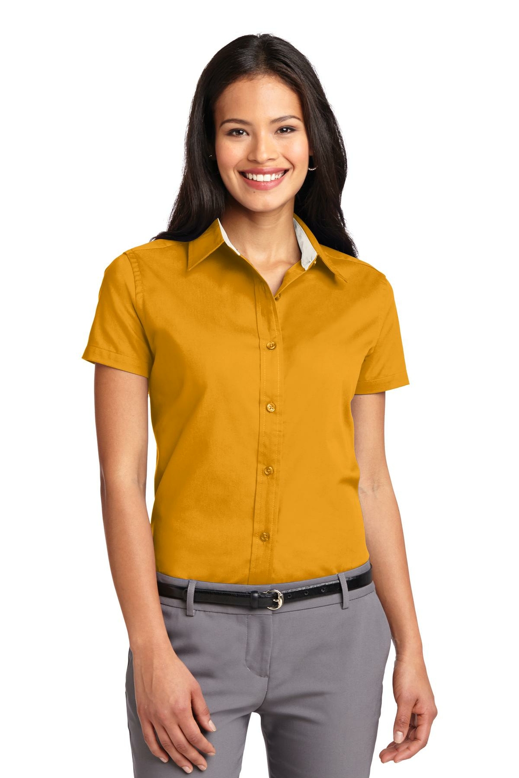 Port Authority L508 Womens Short Sleeve Wrinkle Resistant Easy Care Collar Shirt
