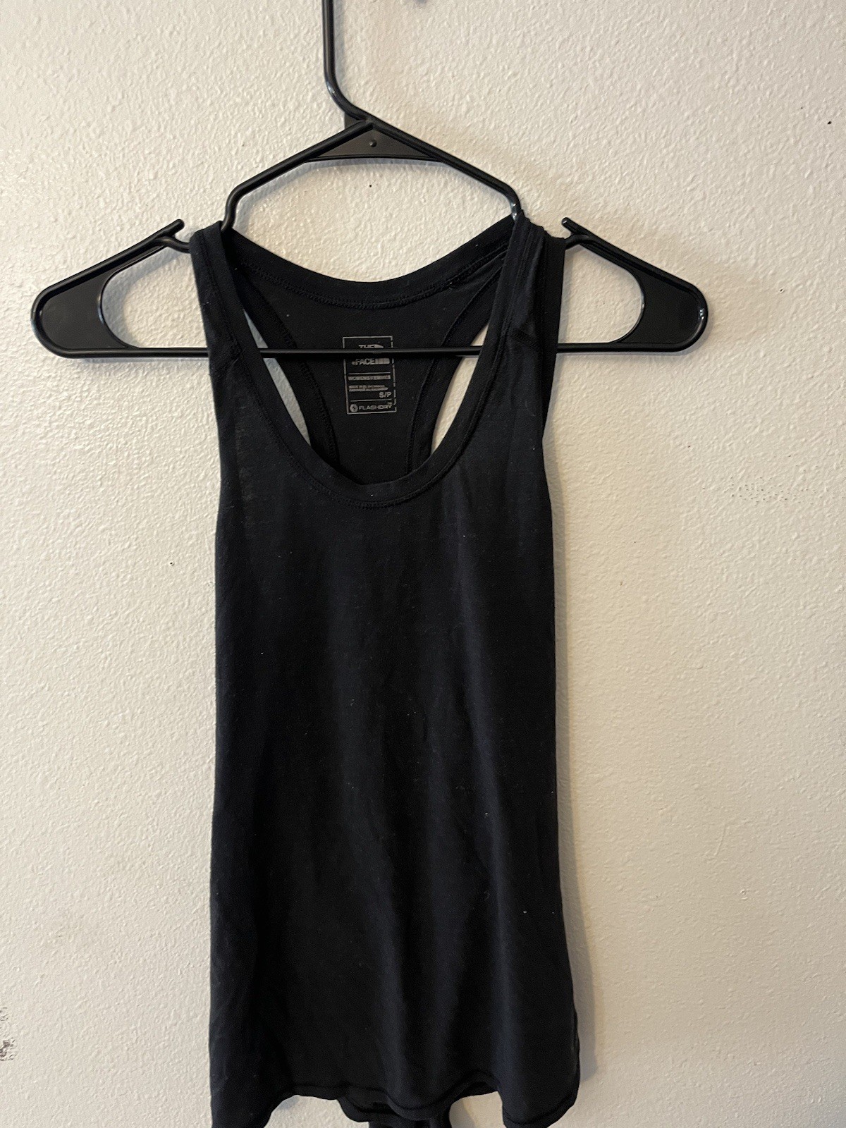 North Face Tank Top Womens Small Black FlashDry Athletic Gym Running Shirt