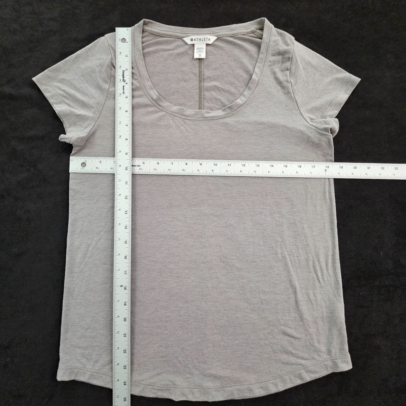 Athleta Gray Short Sleeve Polyester Spandex Modal Performance T-Shirt Women’s XS