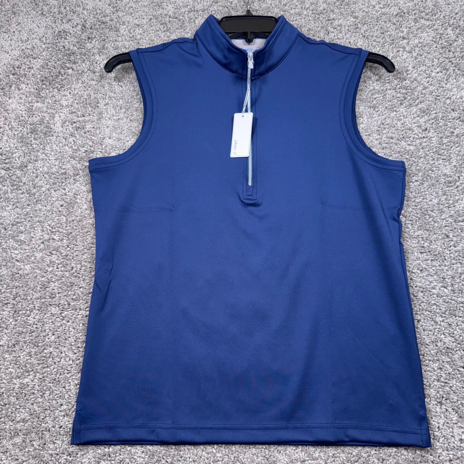 johnnie-O Dave Performance Vest Womens Stretch Quarter Zip Navy Large NEW