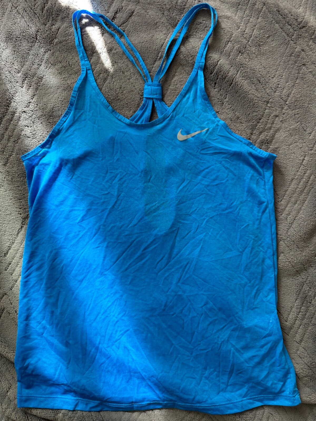 Nike Blue Razor Back Spaghetti Strap Tank Top Sz XS