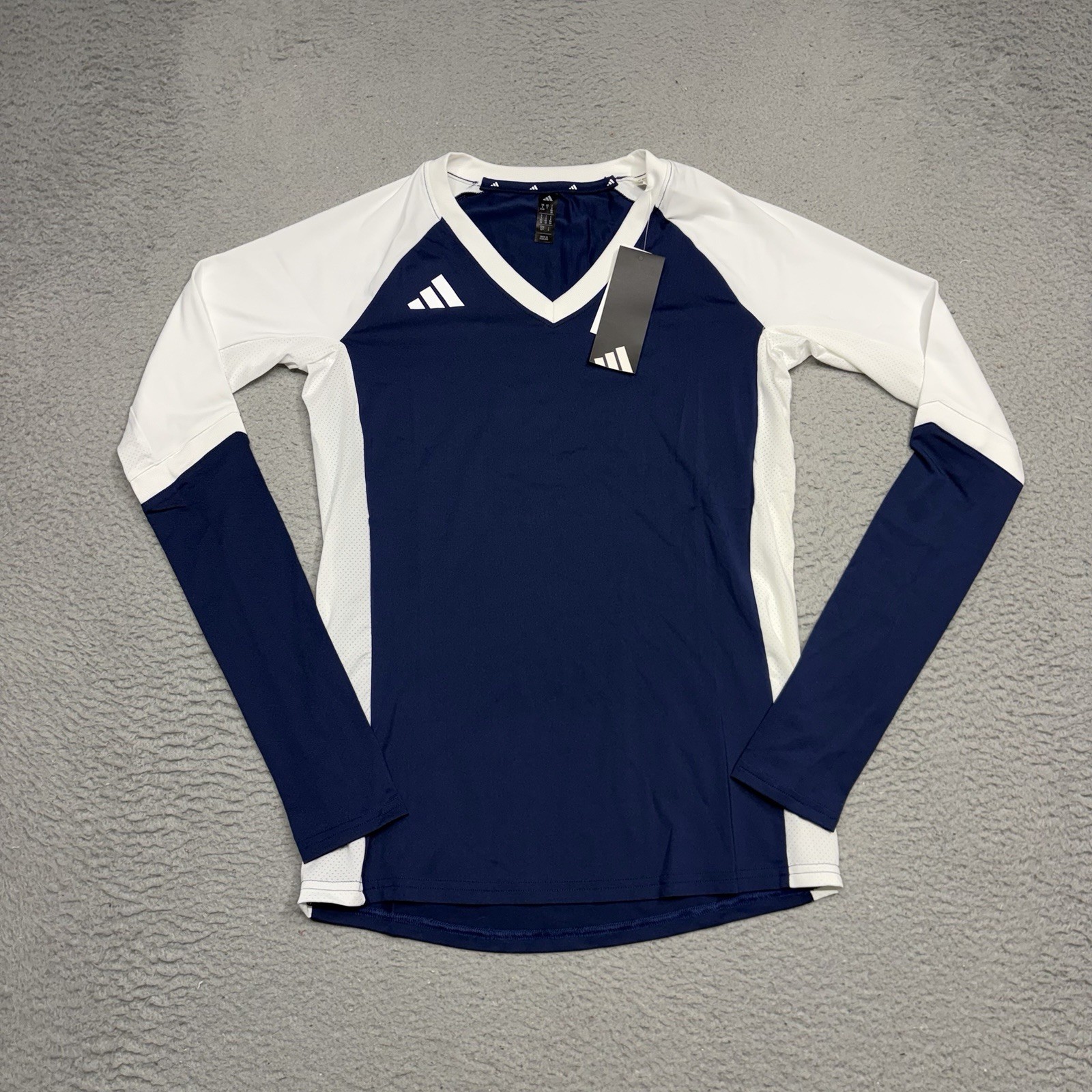 Adidas Quickset Volleyball Jersey Shirt Women’s Small Navy Blue White JN2932