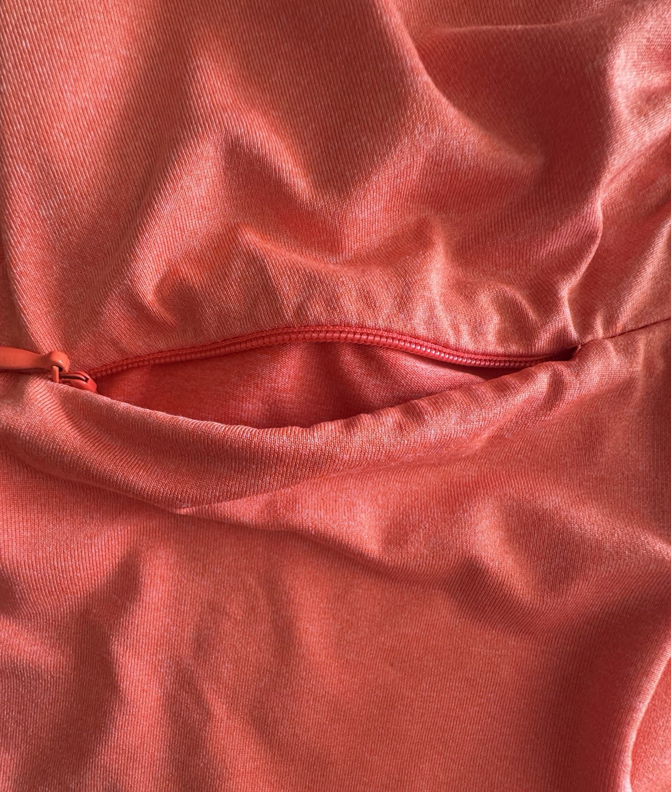 MPG MONDETTA PERFORMANCE Coral Ruched Athletic Shirt Seamless Pocket Stretch (M)
