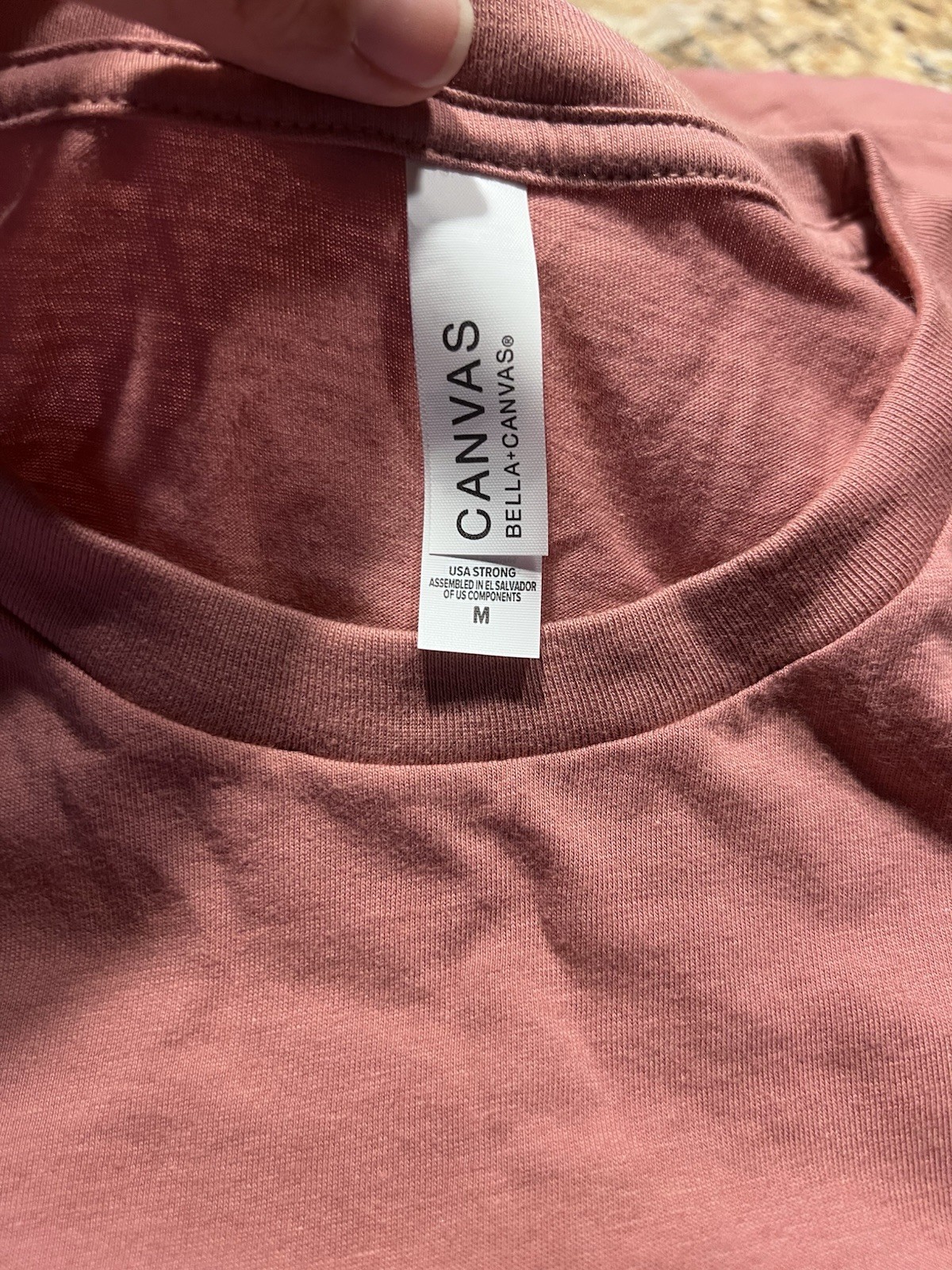 MEDIUM Bella + Canvas Ladies Short Sleeve T-Shirt Missy Fit HEATHER MAUVE