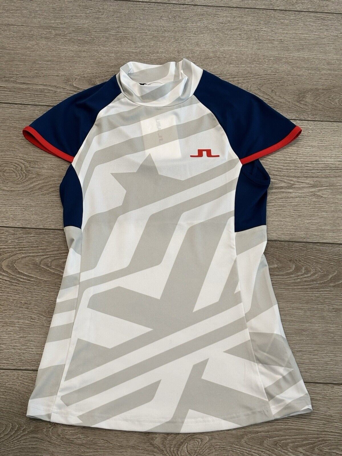 J. Lindeberg Golf Yvette Polo USA Olympics Women Size Small Preppy