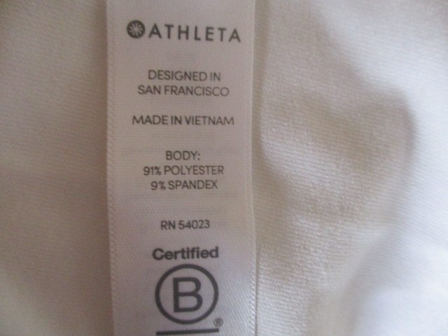 NWT Athleta FAB! Pacifica w 1/2 Zip Stretch UPF 50 Tank Top in Bright White XL