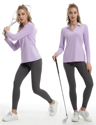 FK3140LST FKEEP WOMEN’S Tennis Golf Shirt Long – FK3140LST-LAVENDER-M