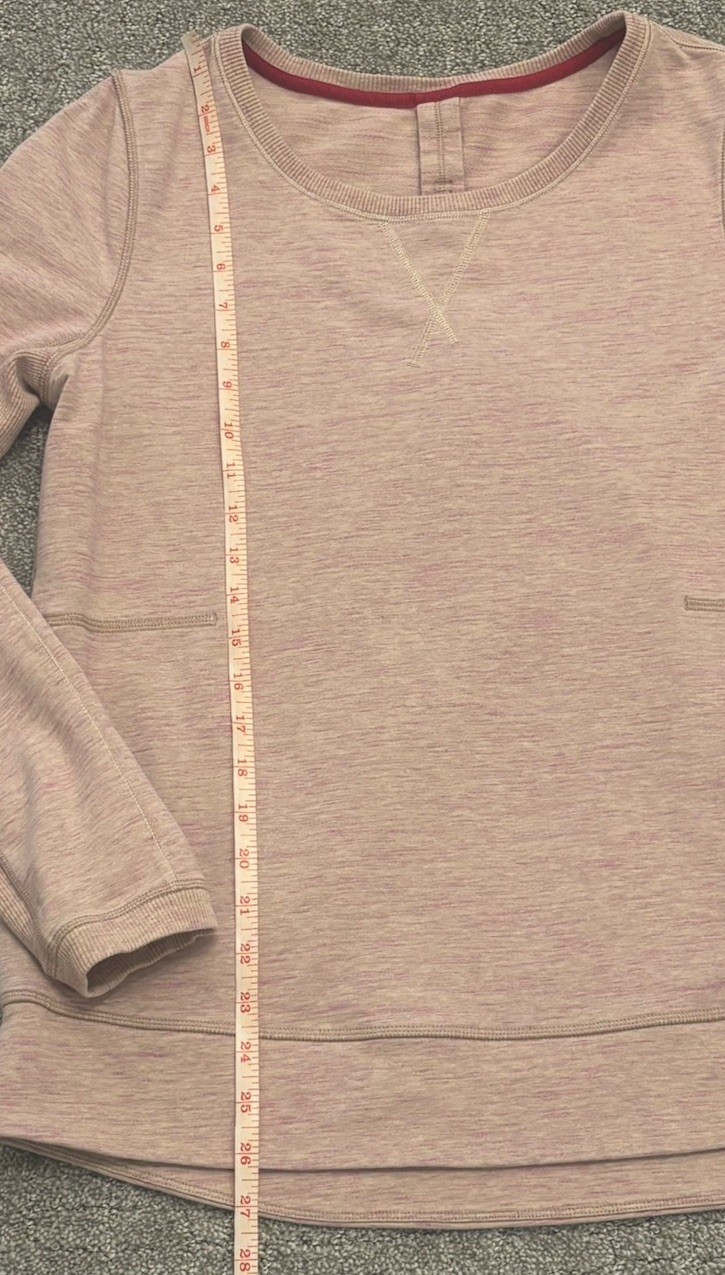 Lululemon Exhalation Pullover Long Sleeve Heathered Marled Mojave Magenta 10