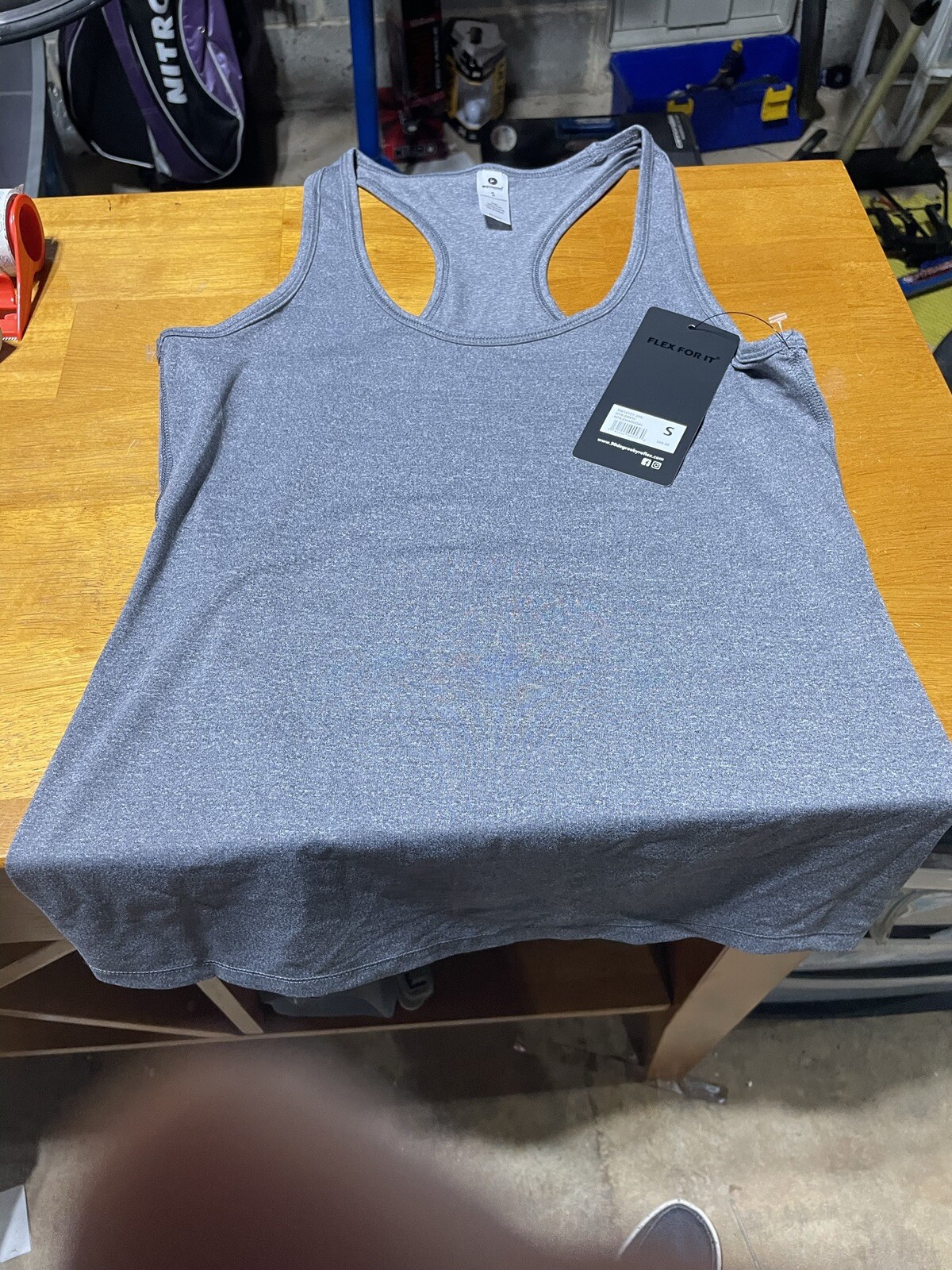 90 Degree By Reflex Womens Tank Top Yoga Activewear Gray Racer Back Size Small