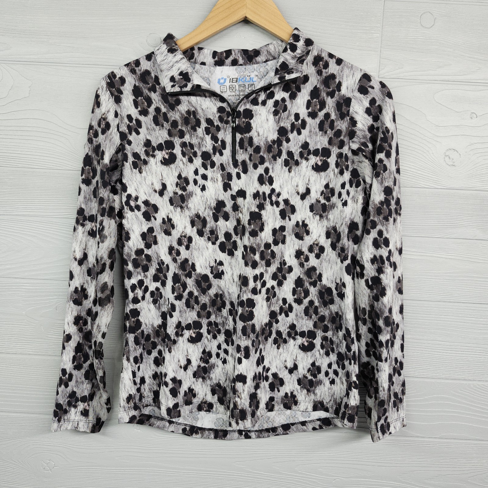 Ibkul Golf Tennis Pickleball Quarter Zip Long Sleeve Top Womens Size Medium