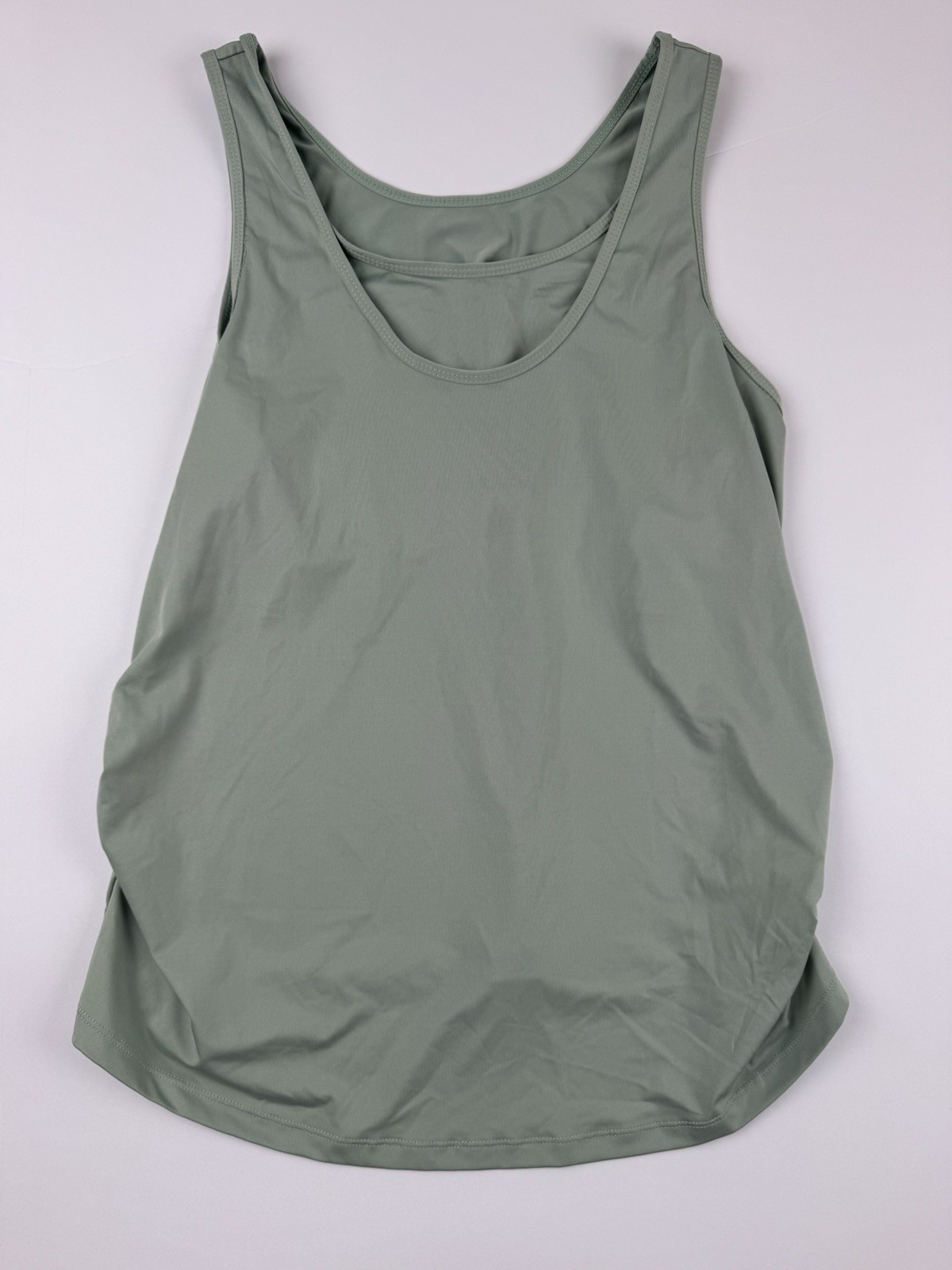 SHEIN Womens XL Sage Green Athletic Tank Top Sleeveless Activewear Workout
