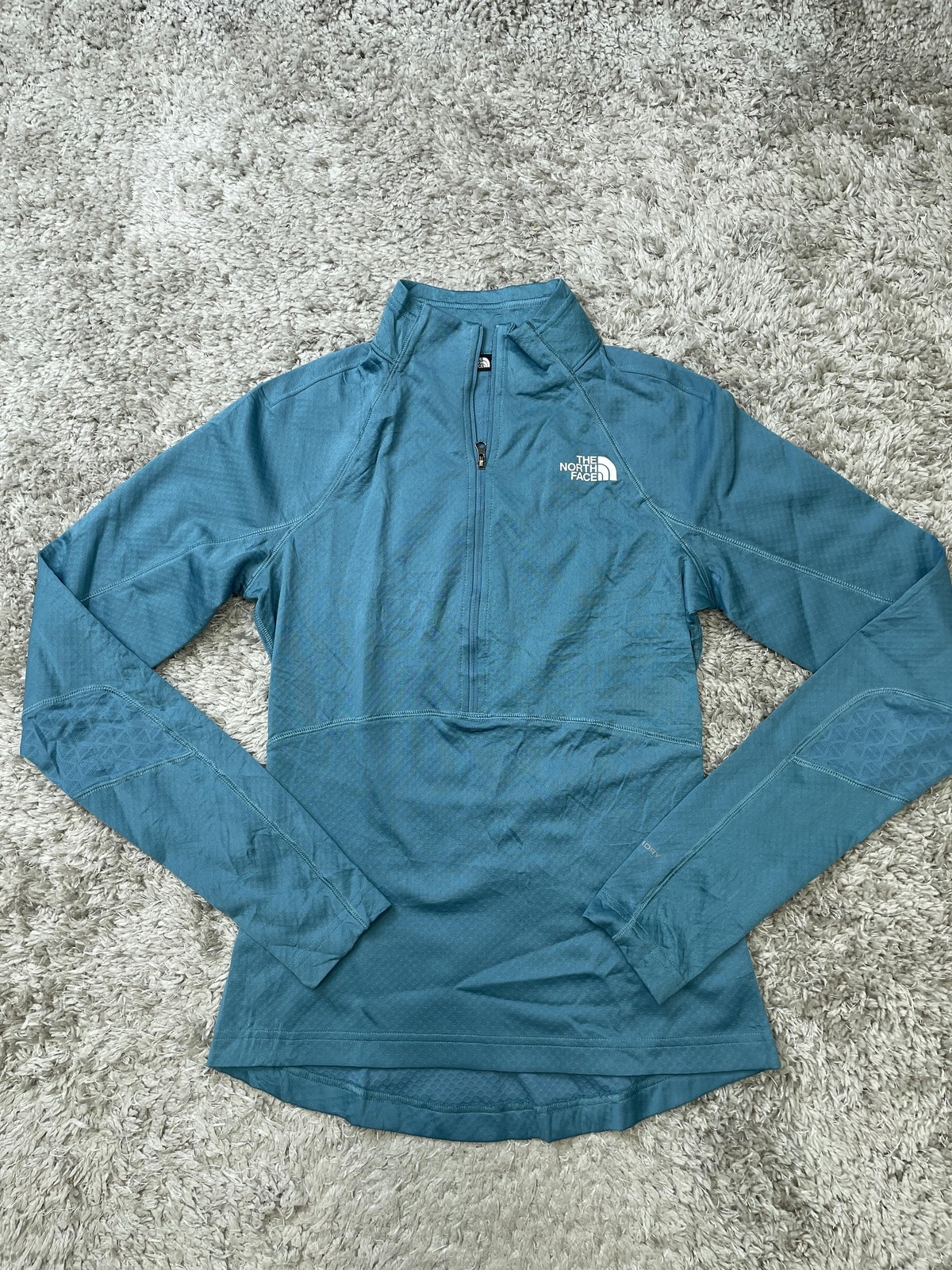 The North Face Pullover Womens XS Blue FlashDry 1/4 Zip Running Hiking NF0A37OH