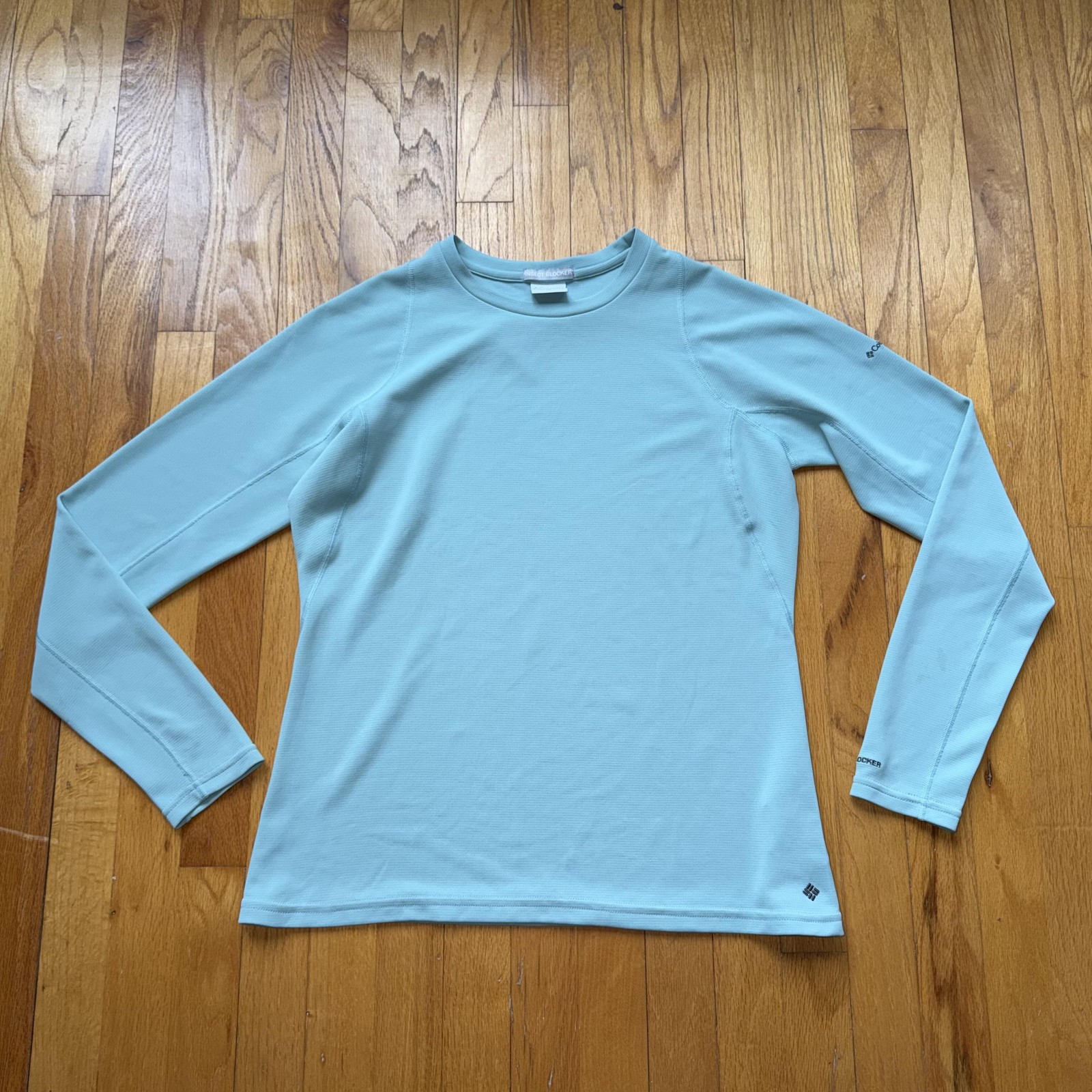Columbia Insect Blocker Shirt Womens L Blue Long Sleeve Crewneck Hiking Fishing