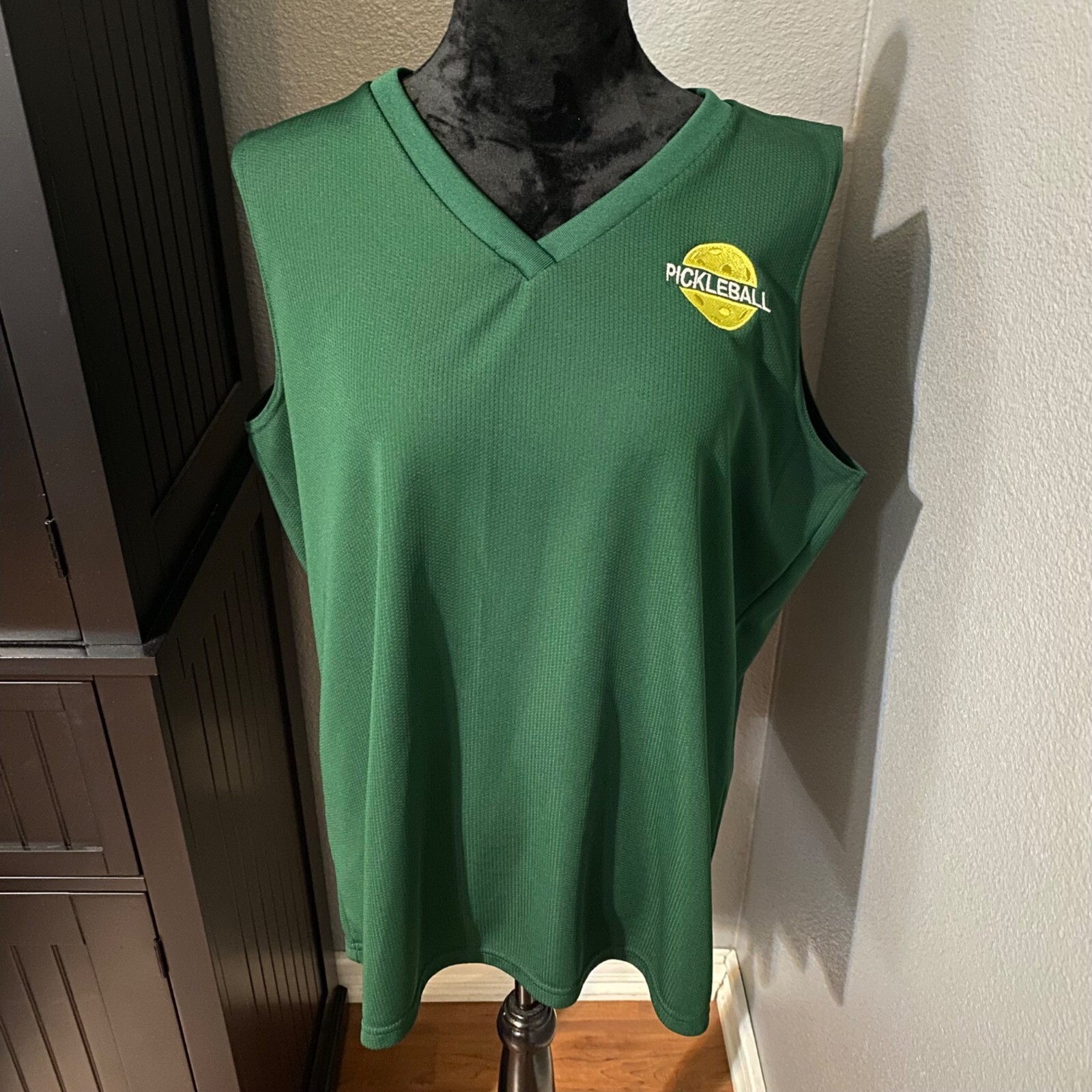 Augusta Sportswear Pickleball Tank Top 2XL Green Sleeveless V Neck Activewear