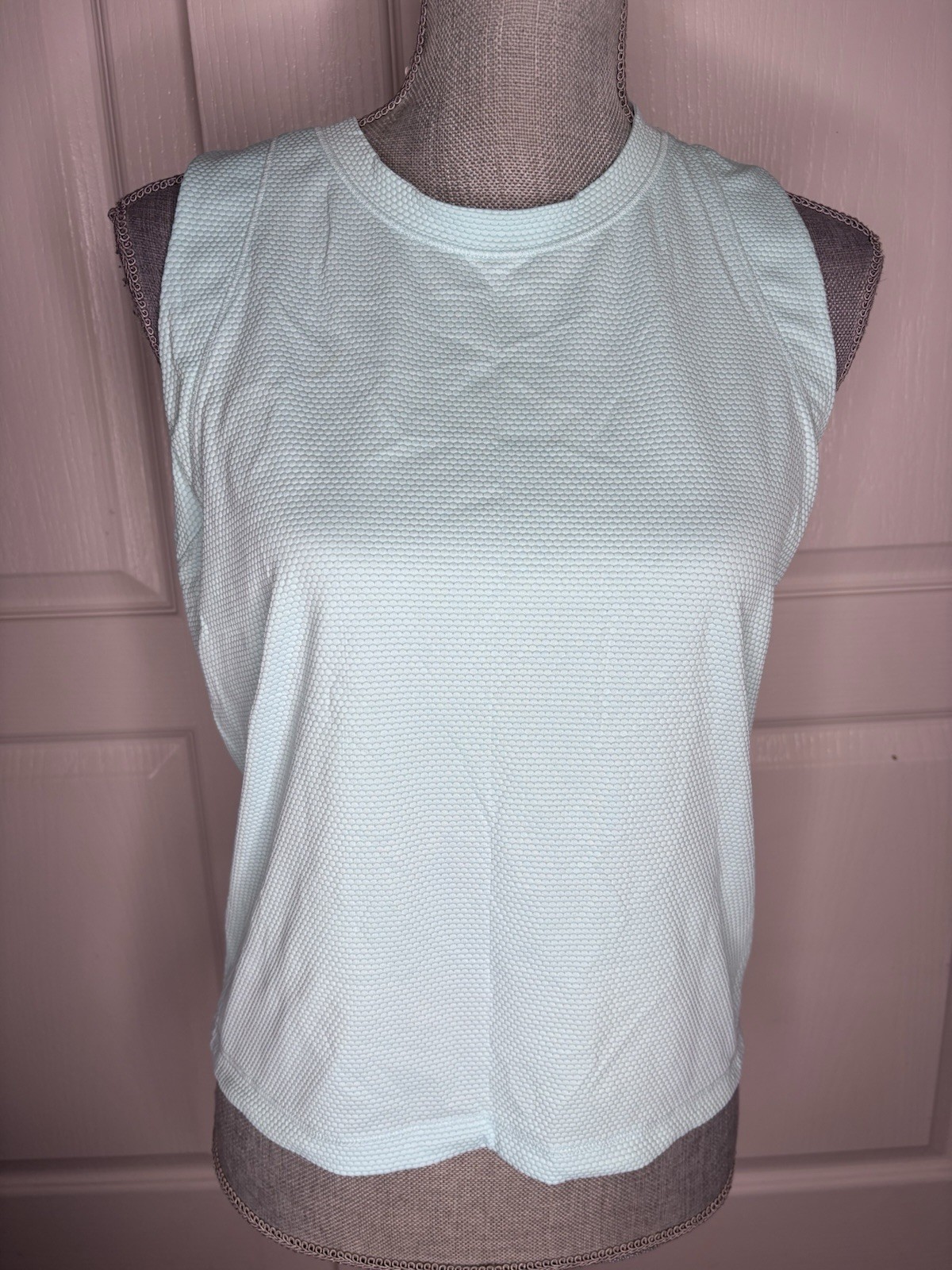 Calia Aqua Tank Top Textured Sleevless Workout Shirt Size M